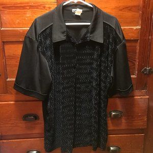 Men's YMLA XL crushed velour dress shirt